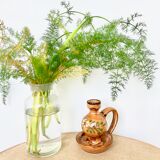 Glazed pottery candle holder