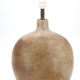 Ball lamp in beige and brown sandstone, 60s ceramic