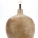 Ball lamp in beige and brown sandstone, 60s ceramic