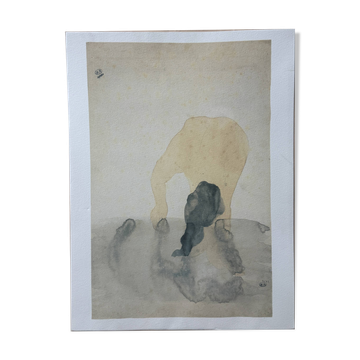 Official aquarelle reproduction by the National Printing Office of the Rodin Museum.