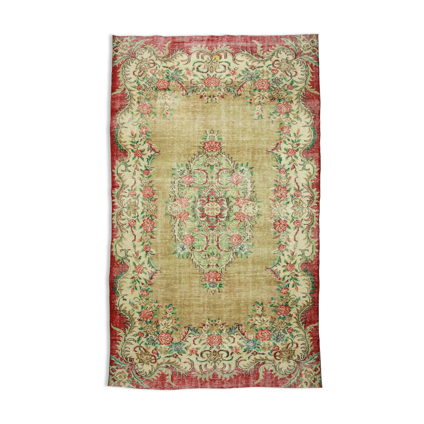 Anatolian handmade vintage rug 274 cm x 163 cm