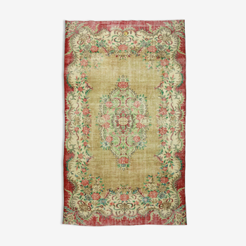 Anatolian handmade vintage rug 274 cm x 163 cm