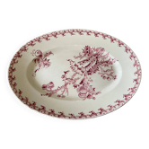 Plat ovale GIEN, modèle chardon