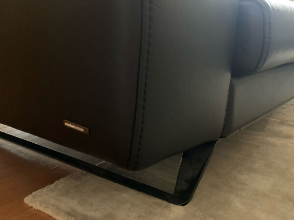 Canapé roche bobois 3 places - accoudoirs larges/cuir (l. 240 x h. 82