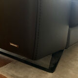 Roche Bobois 3-seater sofa - wide armrests/leather (l. 240 x h. 82)