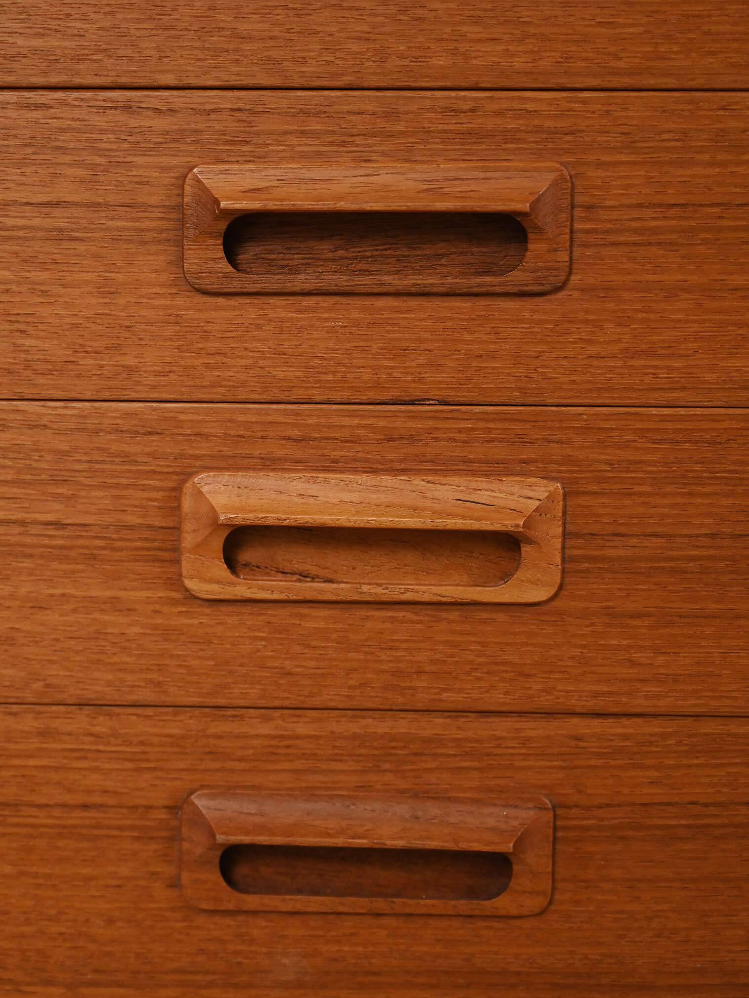 Scandinavian 1960s sideboard with projecting handles