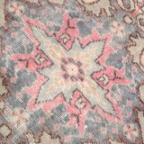 4x7 Shades Of Red Beige Oriental Vintage Rug, 126x220Cm SK 2638