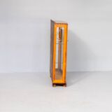 Art Deco burl walnut and glass cabinet