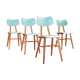 Série de 4 chaise bois Ton 1960