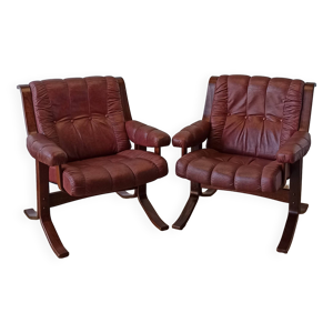 fauteuils scandinaves - cuir
