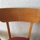 Set of 5 vintage wood and leatherette chairs