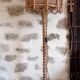 Rattan floor lamp
