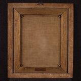 Peinture religieuse à l'huile sur toile de Saint Barthélemy du XVIIe siècle