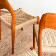 Set of 4 chairs 71 in teak by Niels O. Møller, JL Moller, Mid Century