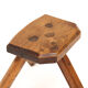 Rustic Minimalist Brutalist Wabi Sabi Oak Stool or Side Table