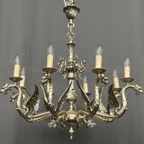 Antique chandelier in neo-gothic style.