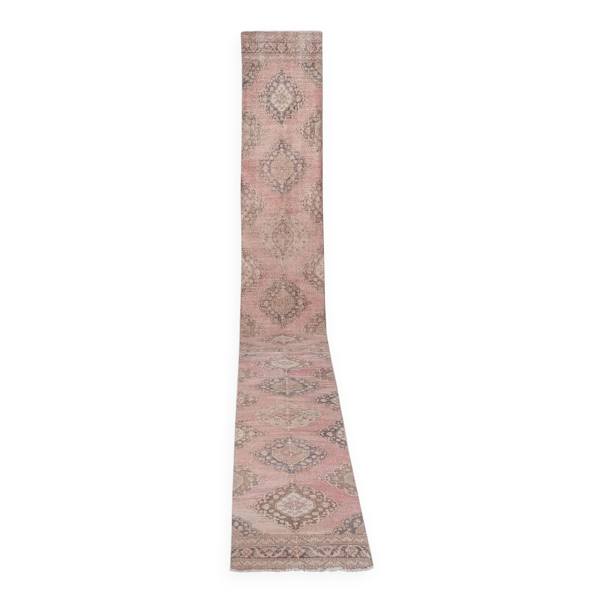 Vintage Turkish hallway rug 80x763 cm