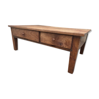 Table basse rustique 2 tiroirs