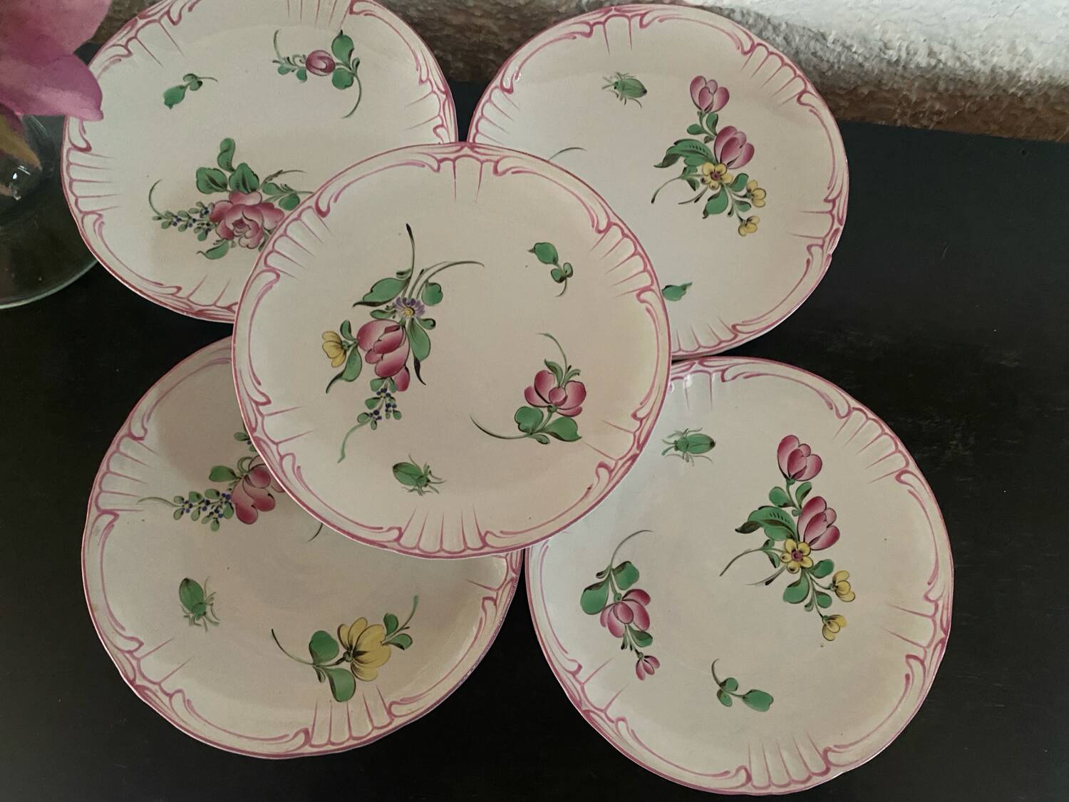 Lot de 5 assiettes à mignardises KG Luneville