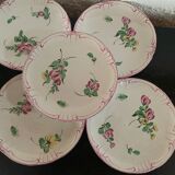 Set of 5 KG Luneville mignardise plates