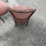 Set of 3 Louis Philippe style chair in walnut