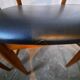 Set of 4 vintage Scandinavian chairs with Skaï seat