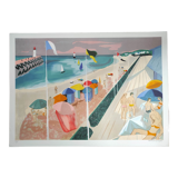 The beach - Original hand-signed lithograph - Georges Lambert - 43/275