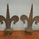 cast iron fleurs-de-lis (pair)