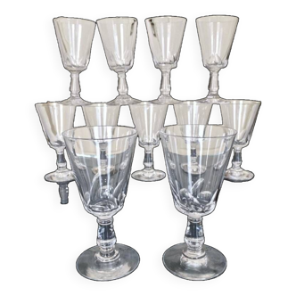White Wine Glasses in Cut Crystal - Table Glasses Service