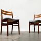 Set of chairs with a minimalist pattern, 1960s