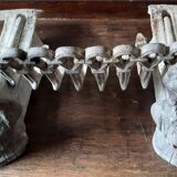 Pair of andirons and its log holder