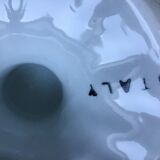 White chalice-cutting vase