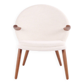 Fauteuil - Teck et tissu léger - Kurt Olsen - Glostrup Furniture Factory - années 1960
