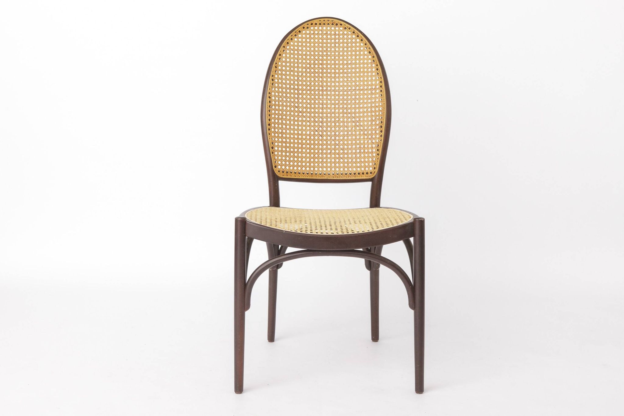 Pair of Vintage Thonet Bentwood Dining Chairs, Viennese Cane, 1960s–1970s