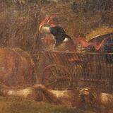 Tableau paysage bucolique scène pastorale du 18ème siècle