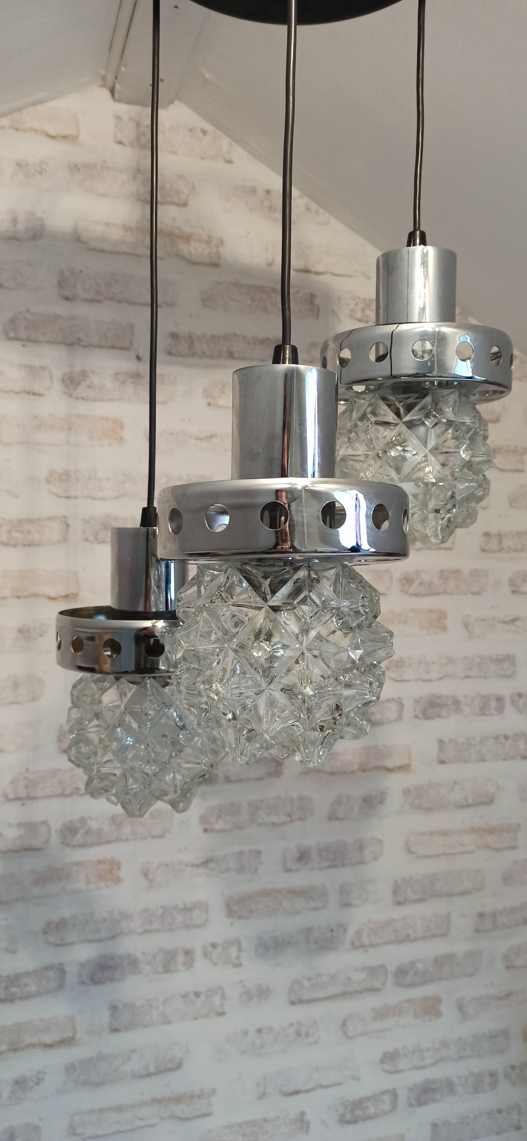 Seventies waterfall chandelier