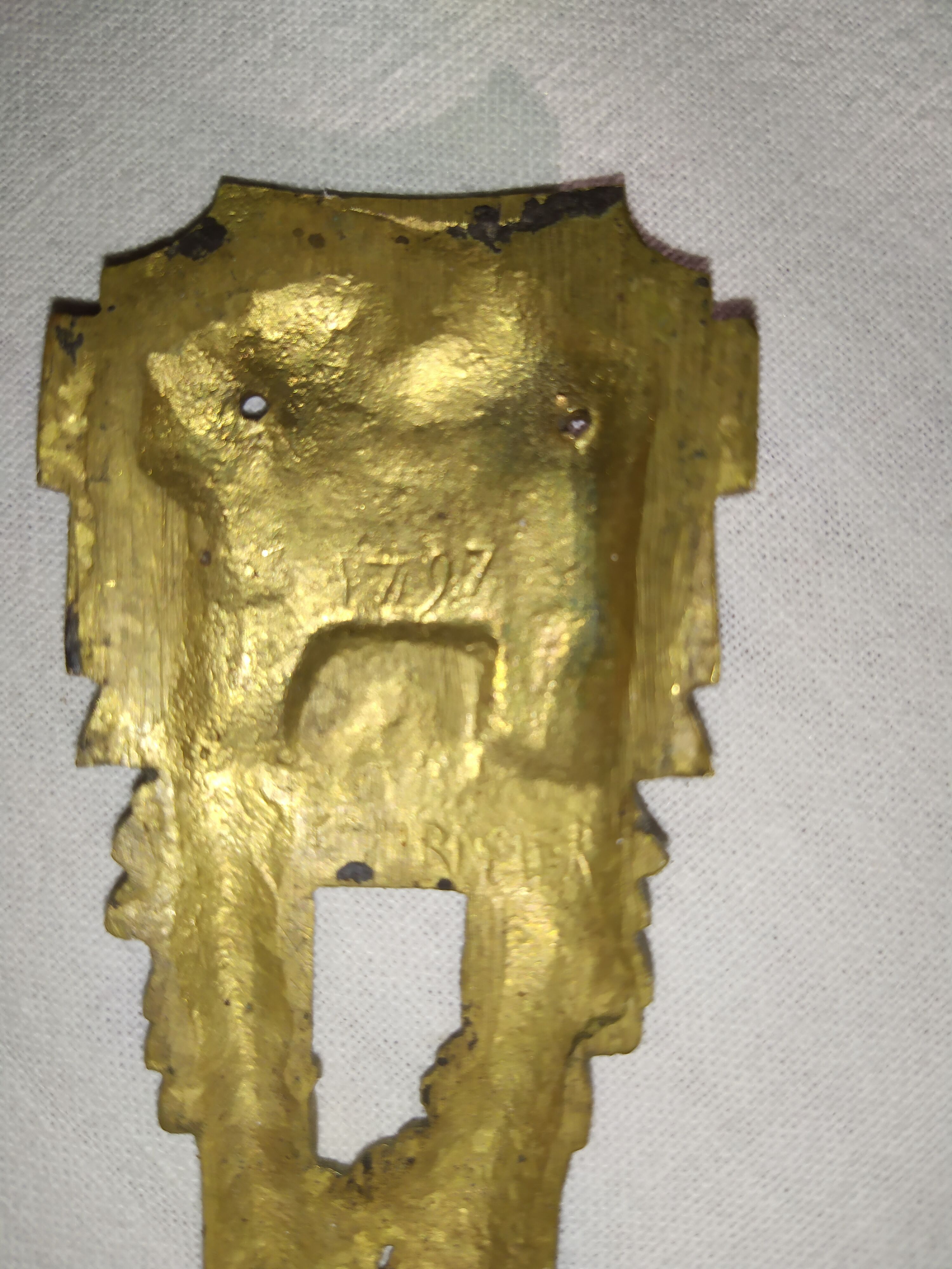 Pair of brass falls ornaments Louis XVI style -Bronze