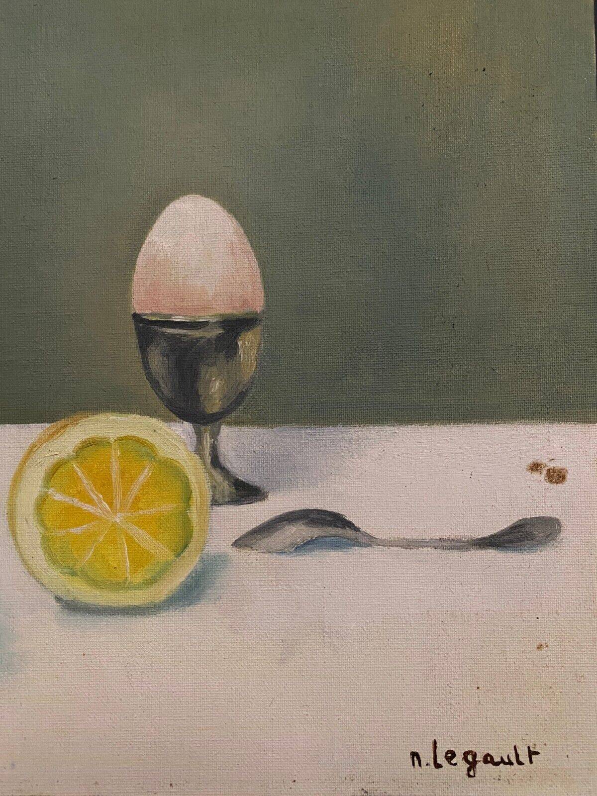 Oil on canvas still life by Nicole Legault La Tasse bleue 1980