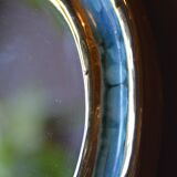 Blue and gold ceramic mirror