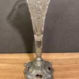 Cone vase, cut crystal bouquet (most certainly Baccarat, Saint Louis ...)