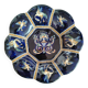 Ceramic dish from Gien Renaissance blue background D22 cm