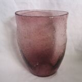 Handmade bubble glass vase