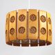 Pine Pendant Lamp with Rolled Wood Curl Rosettes – Sweden, 1970s