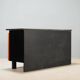 1980s lacquered wood and burl commode