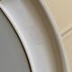 Round wall mirror Carrara & Matta - Vintage white mirror - Made in Italy - 1970s