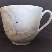 Limoges, Camille Tharaud - Coffee service for 8 people in Limoges porcelain, "Swan" decoration.