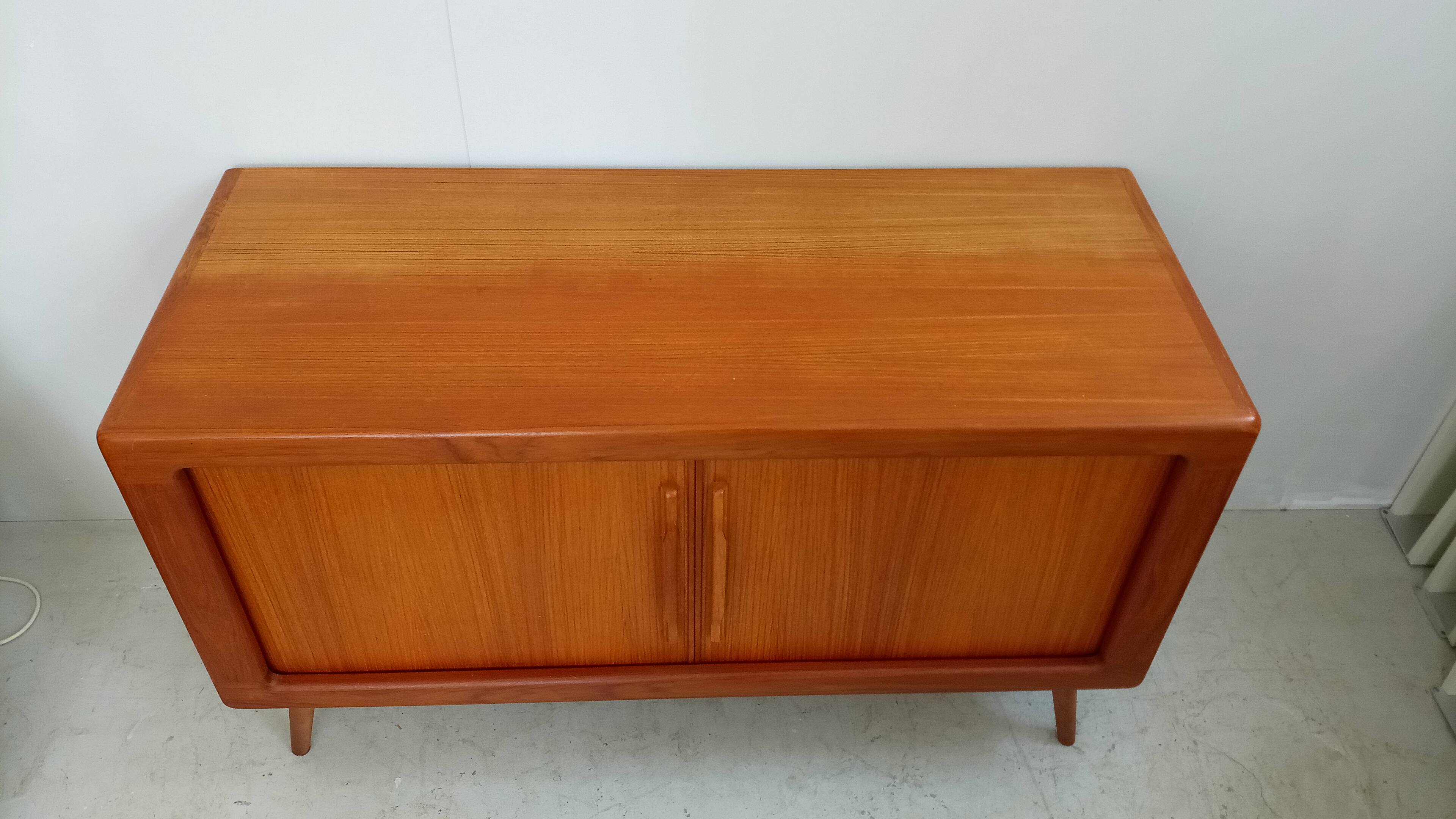 Danish teak sideboard with tambour doors