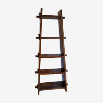 Shelf/bookcase brutalist style solid wood – late twentieth century