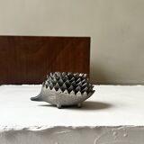 Scandinavian figurine - metal hedgehog ashtray, Walter Bosse 1950
