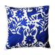 Dark blue hand embroidered cushion